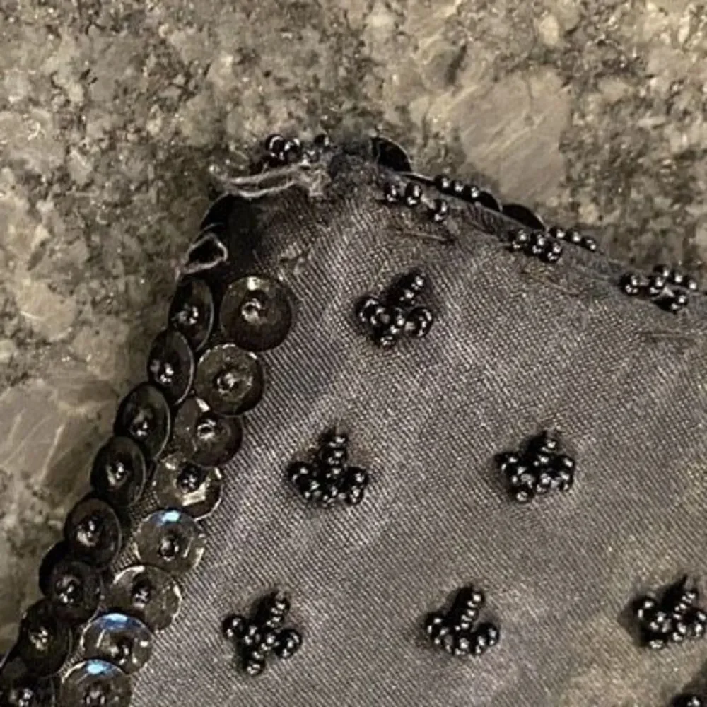 Black Beaded Evening Bag Clutch Coin Purse Hong Kong